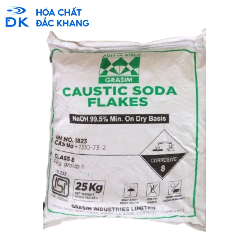 Sodium Hydroxide - Xút vảy Ấn Độ, 25kg/Bao