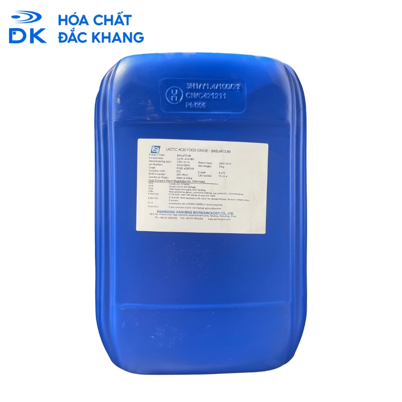 Lactic Acid Liquid (E270) C3H6O3 88%, Trung Quốc, 25Kg/Can