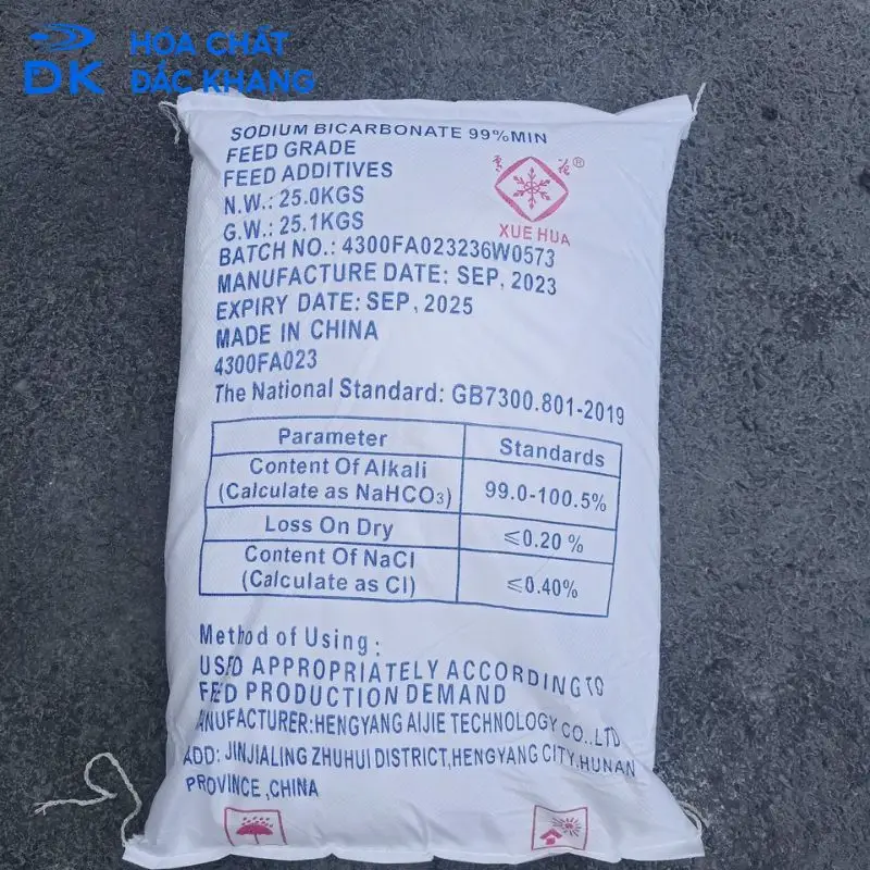 Sodium Bicarbonate NaHCO3 99%, Trung Quốc, 25kg/bao