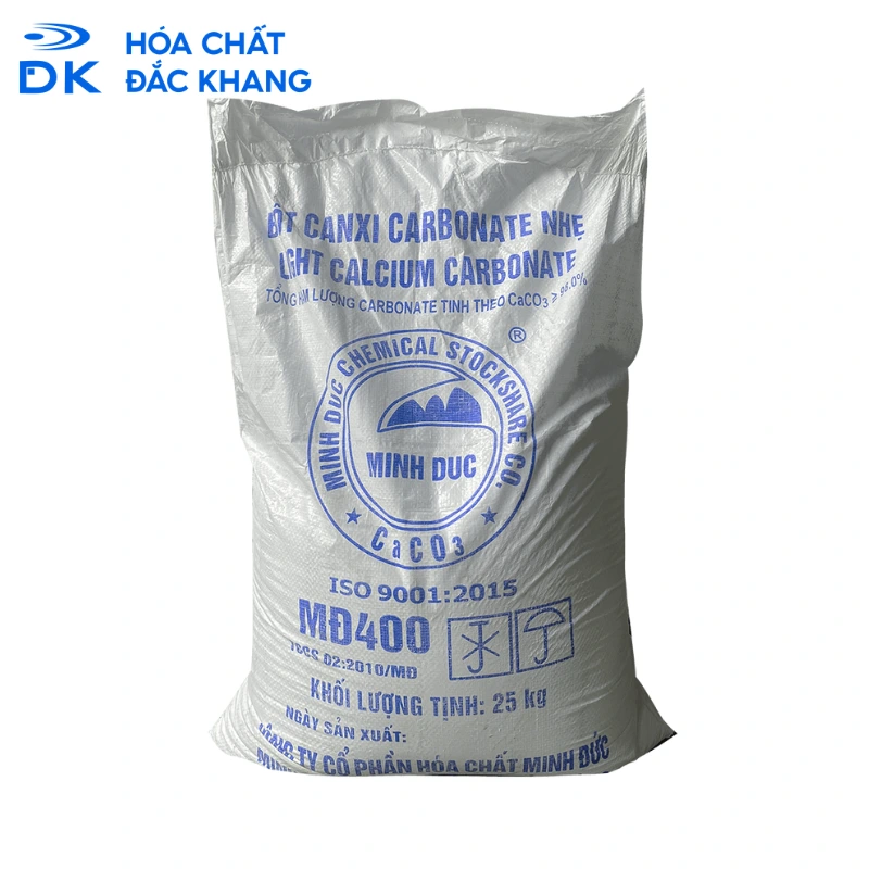 Calcium Carbonate CaCO3 - Bột đá (Bột nhẹ) Việt Nam 25kg/bao