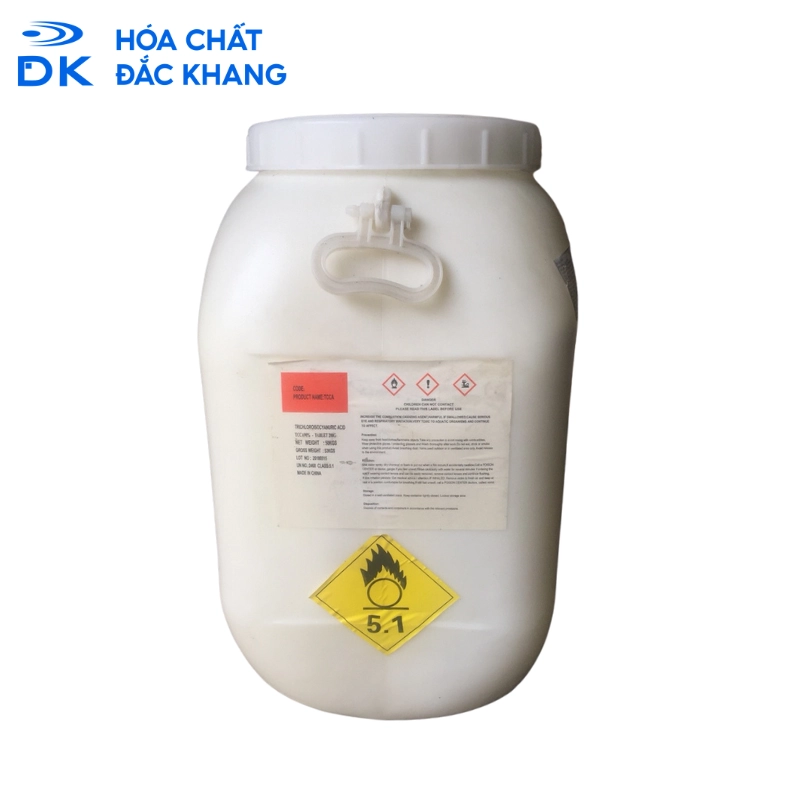 TCCA 90% Dạng Bột/Viên, Trung Quốc, 50Kg/Thùng