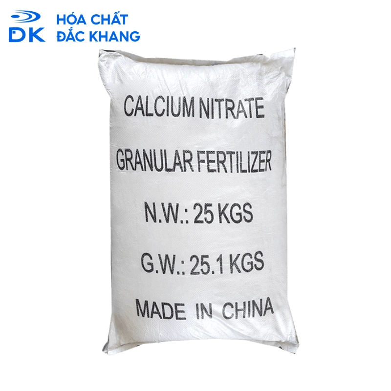 Calcium Nitrate Ca(NO3)2 99%, Trung Quốc, 25kg/Bao
