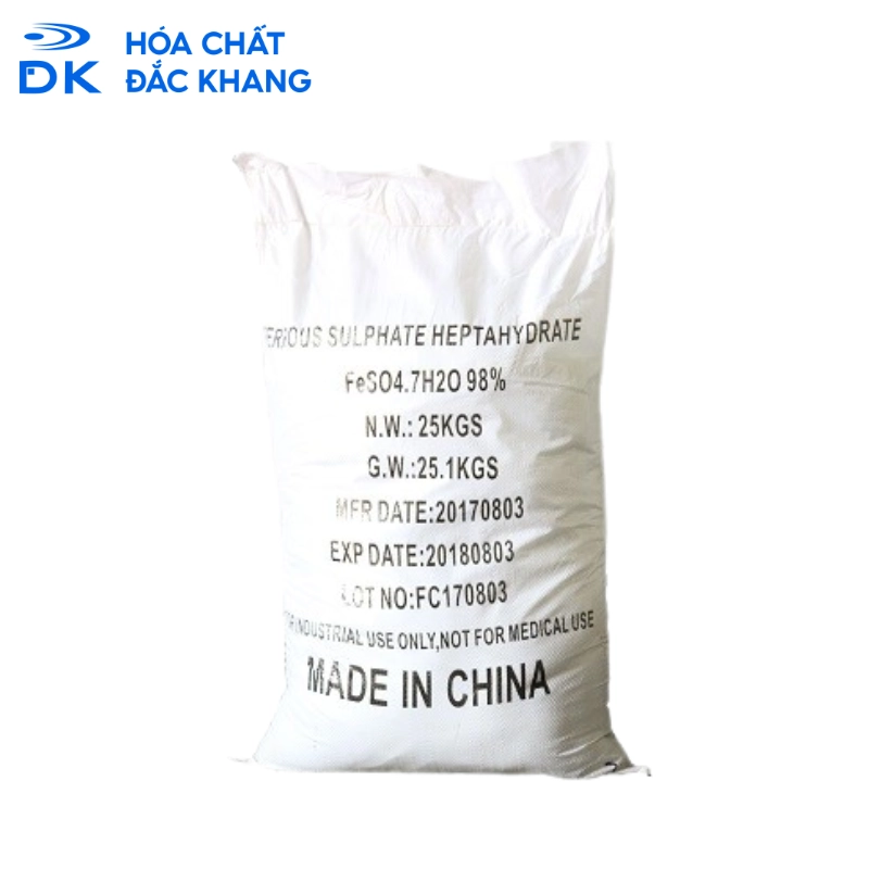 Phèn Sắt - Sắt (II) Sunfat FeSO4.7H2O 98%, Trung Quốc, 25kg/Bao